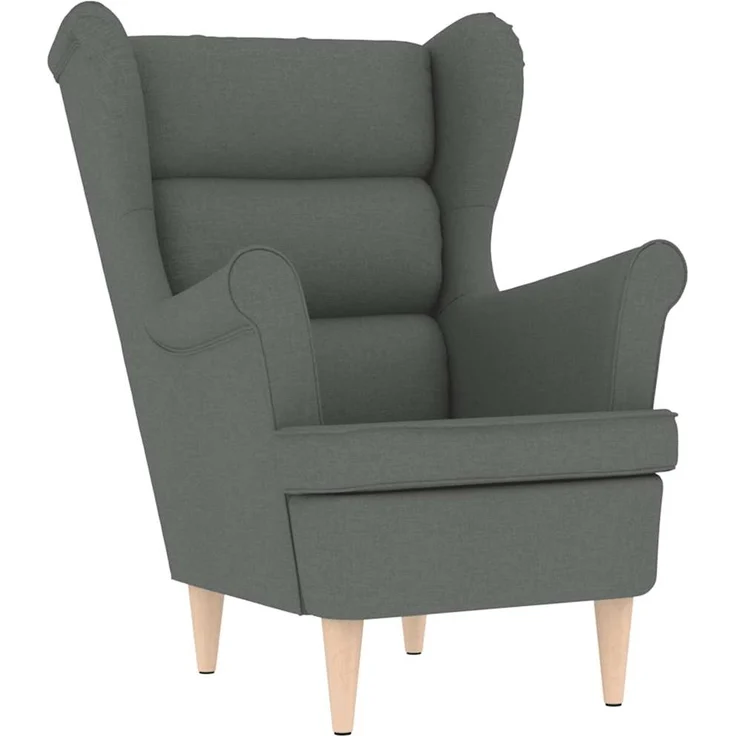 vidaXL Sessel mit Fußhocker Dunkelgrau Stoff 3307990 – Bild 6