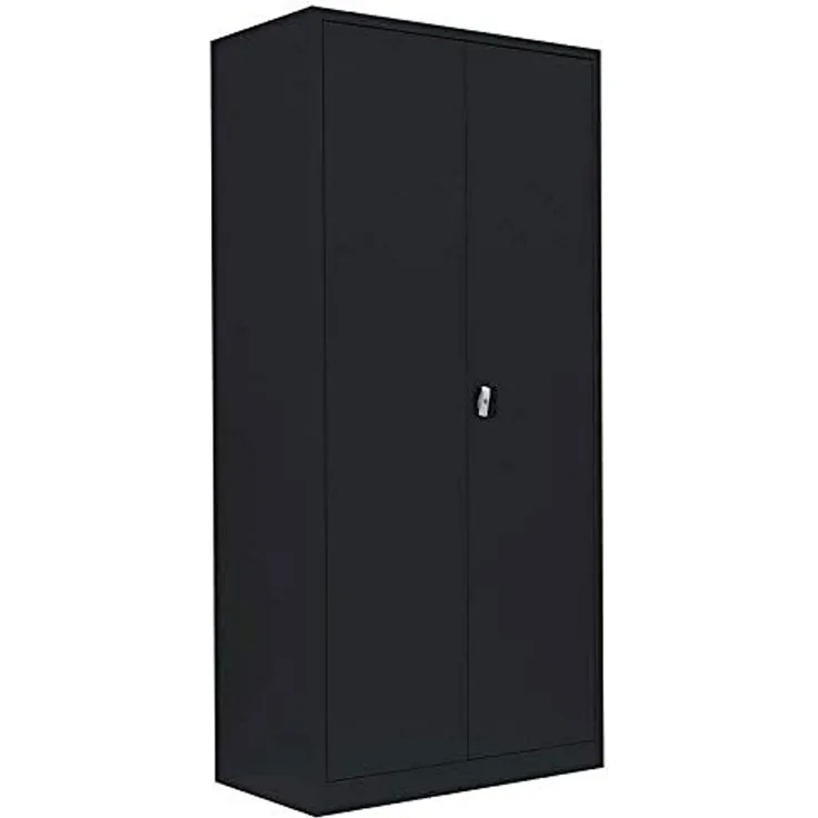 Mehrzweckschrank mit Flügeltüren, 1800 x 800 x 383 mm, RAL 9005/9005 Tiefschwarz