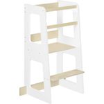 Woltu Tritthocker, Lernturm mit Rausfallschutz, Montessori Entdeckerturm Küchenhelfer