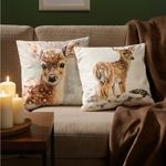 REDBEST Kissenbezug Kissenhülle "Rehkitz", Nicky-Velours Motiv