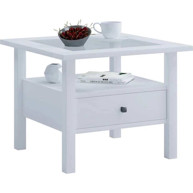 VCM Beistelltisch & Couchtisch Lingis 919156 Weiß H. 42 x B. 54 x T. 54 cm – Bild 2