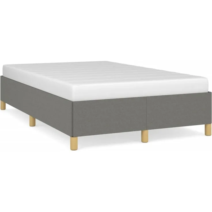 vidaXL Bettgestell ohne Matratze Dunkelgrau 120x190 cm Stoff 3269639