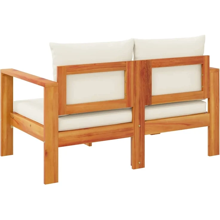 vidaXL Gartensofa mit Kissen 2-Sitzer Massivholz Akazie 367623 – Bild 5