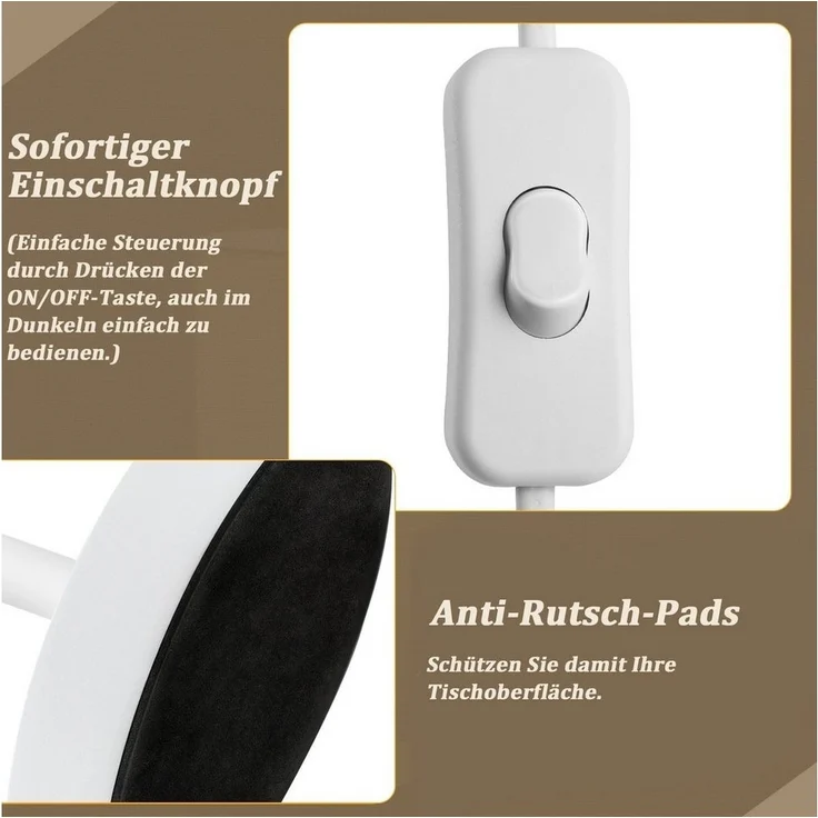 Nettlife Nachttischlampe Holz E27 Wohnzimmer Landhausstil Nachttischleuchte, mit Kippschalter, ohne Leuchtmittel, für Schlafzimmer Wohnzimmer Esszimmer – Bild 3