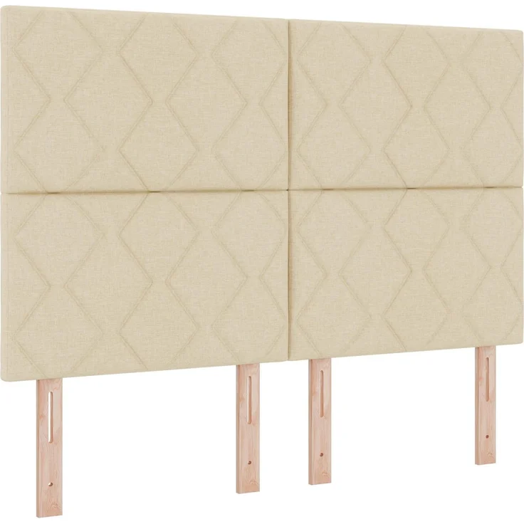 vidaXL Ottoman-Bett mit Matratze und LED Creme 160 x 200 cm Stoff 3458171 – Bild 5