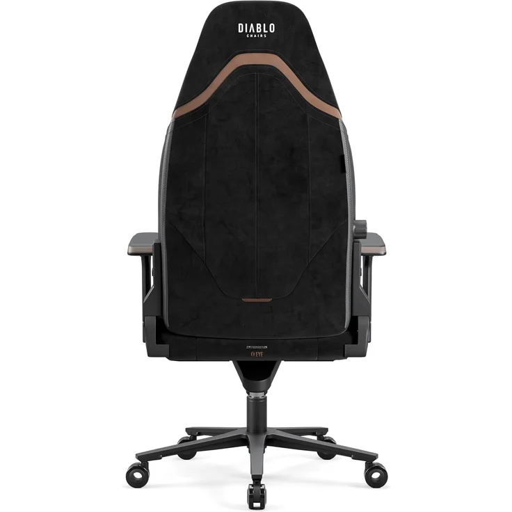 Diablo Ergonomischer Gaming Stuhl aus Stoff – Gaming Chair mit 4D Armlehnen, magnetischem Kopfkissen, Lendenwirbelstütze und atmungsaktiver Polsterung, 140 kg Ultra Black – Bild 7