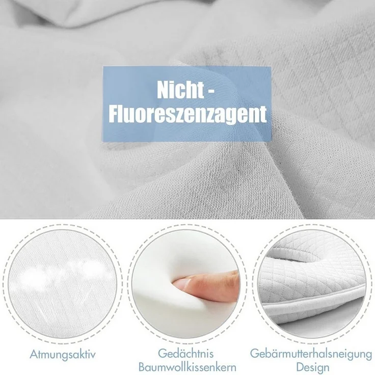 Mutig Babykissen Kopfkissen Neugeborene Memory Foam,Reisekissen, für Babys 0-12 Monate, Autositz,Kinderkissen für Bett, Kinderwagen – Bild 2