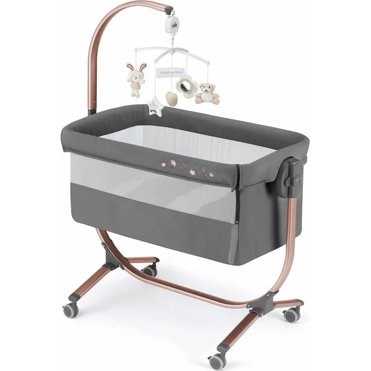 Baby Beistellbett Cullami | Mehr Farben verfügbar | inkl. Wippfunktion | 8-fach höhenverstellbar