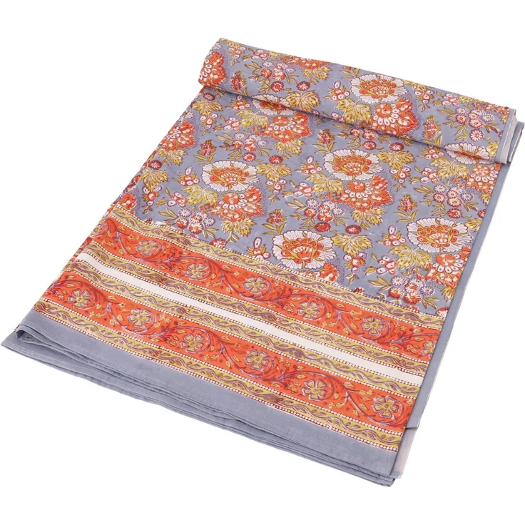 Guru-Shop Tagesdecke Blockdruck Tagesdecke, Bett & Sofaüberwurf,..