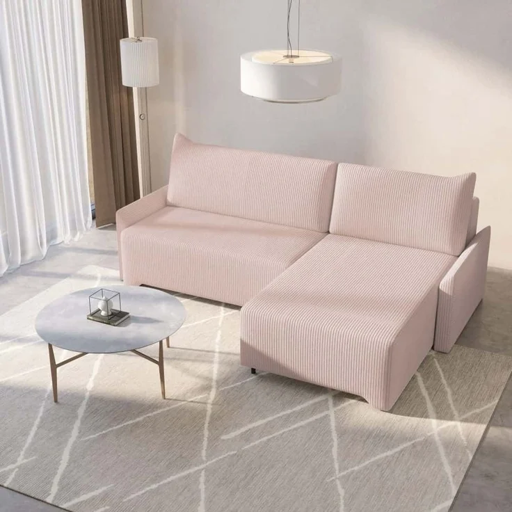 Ecksofa Loco Cord mit Schlaffunktion und Bettkasten | Jan-Art – Bild 2