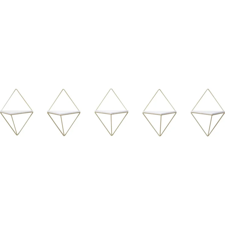 andas Deko-Wandregal Rauten Rudel, Set 5-tlg, Dekoregal, Wanddeko, aus Metall – Bild 2
