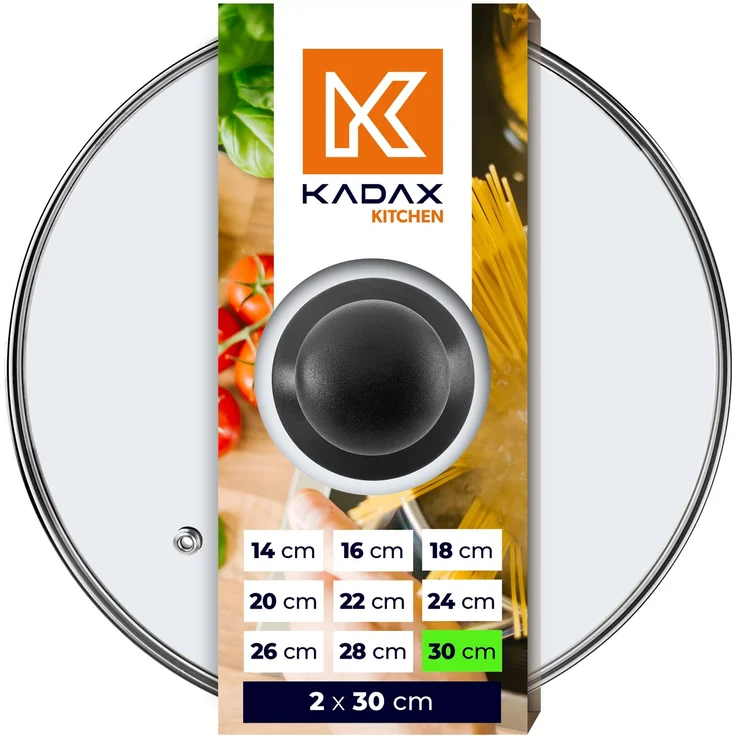 KADAX Glasdeckel 30cm hitzebeständig Universal 2 Stk – Bild 3