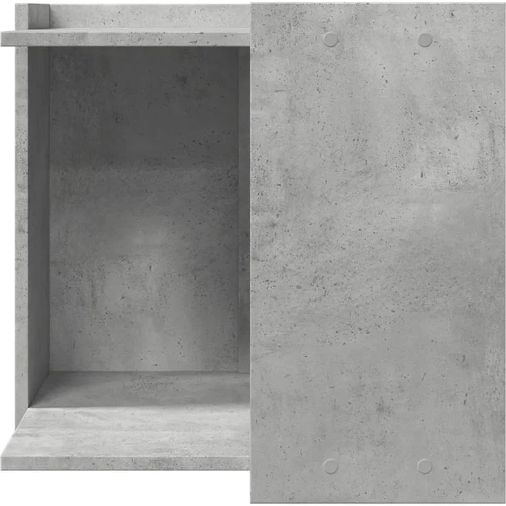 vidaXL Katzenklo Betongrau 53x53x51 cm Holzwerkstoff 857754 – Bild 4