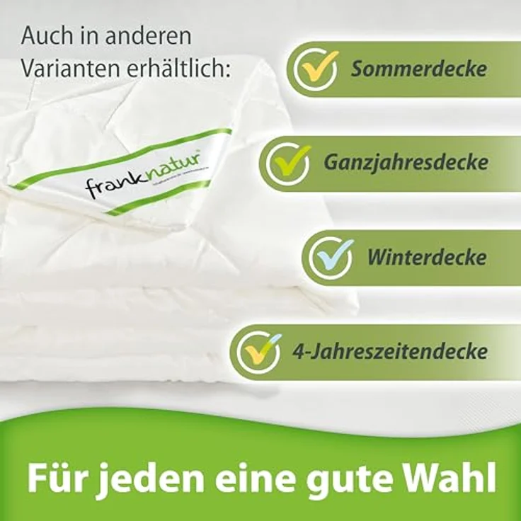 franknatur Naturfaserbettdecke Ganzjahresdecke Lyocell, Füllung: 100% Lyocell, Bezug: 100% Lyocell, temperaturausgleichende Mono-Ganzjahresdecke – Bild 4