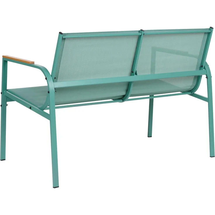Lounge Set mit Tisch 4-Sitzer LEDRO Metall Grün – Bild 6