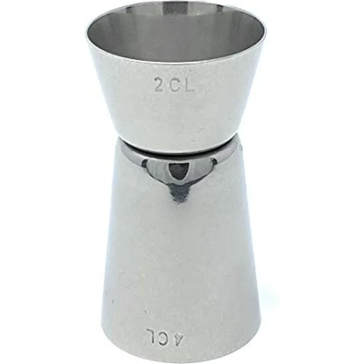 Jigger 2cl 4cl Doppelmessbecher 971 Messbecher Cocktail 20 ml 40 ml Edelstahl Barmaß Dosierer Alkohol Zertifikat Bar – Bild 5