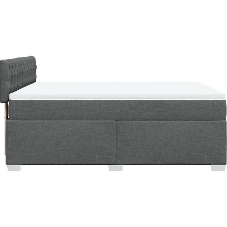 vidaXL Boxspringbett mit Matratze Dunkelgrau 140x200 cm Stoff 3285919 – Bild 9