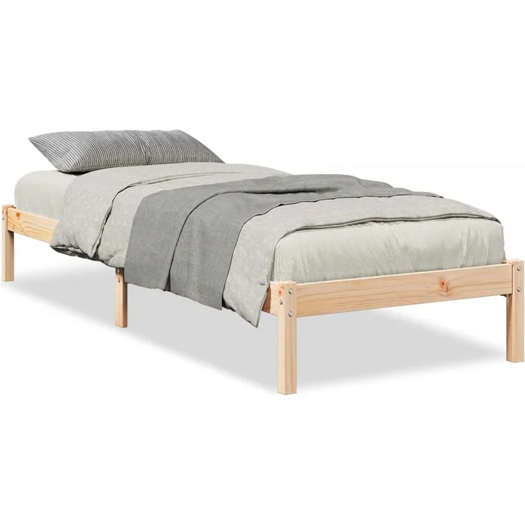 vidaXL Massivholzbett Extra Lang ohne Matratze 100x210 cm Kiefernholz 852404 – Bild 2