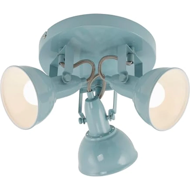 BRILONER - Deckenlampe Vintage schwenkbar, E14 Fassung, max. 40 Watt, Deckenleuchte, Lampe, Wohnzimmerlampe, Schlafzimmerlampe, Küchenlampe, Deckenstrahler, Deckenbeleuchtung, 21x15,6 cm, Mint-Weiß – Bild 2