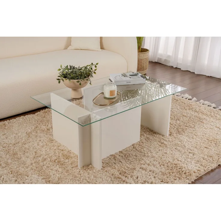 Couchtisch, 'Vetrino', 40 x 65 x 105, Holzweiß