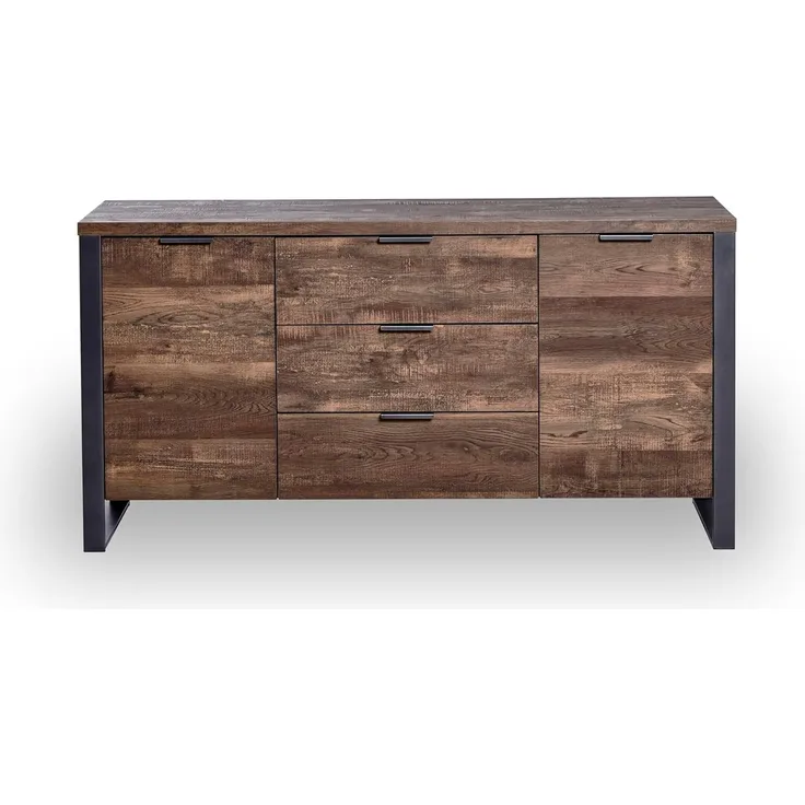 Jahnke Sideboard, Engineered Wood, Vintage Eiche, One Size