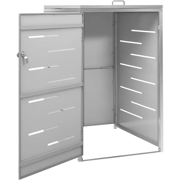 vidaXL Mülltonnenbox für 1 Tonne 69x77,5x112,5 cm Edelstahl 149558 – Bild 4