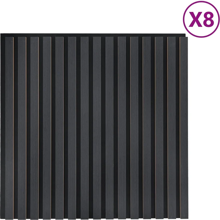 vidaXL Wandpaneele 8 stk. 60,5 x 60 cm Anthrazit 42046454 – Bild 3