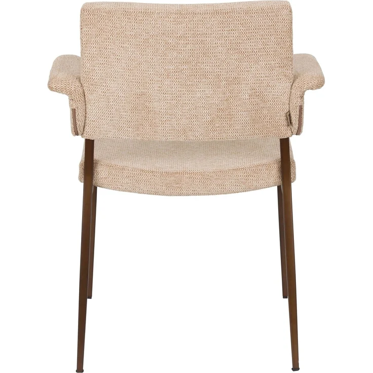 DutchBone Sessel Portland im 2er-Set, Beige mit Metallgestell in Antik-Optik 59,5x57,5x81,5 cm – Bild 5