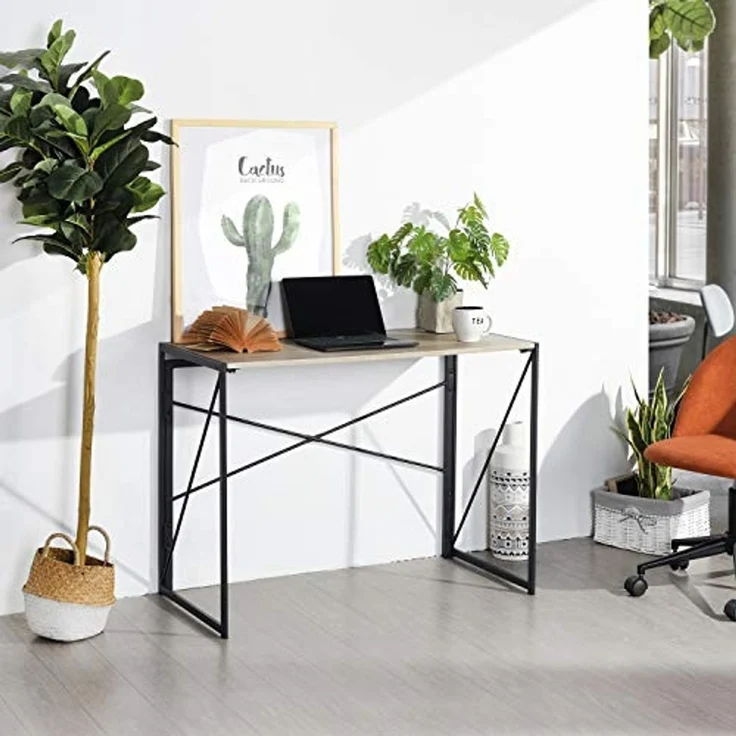 MEUBLE COSY Schreibtisch Computertisch Arbeitstisch Konferenztisch Laptop PC Tisch Home Büro Klappbar Platzsparend – Bild 4