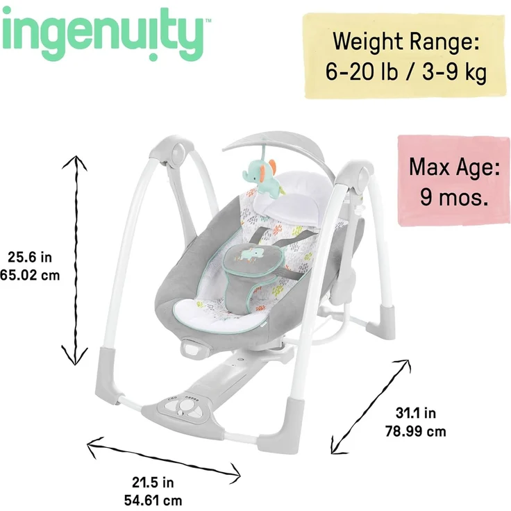 Ingenuity Tragbare Babywippe Wimberly – Bild 4