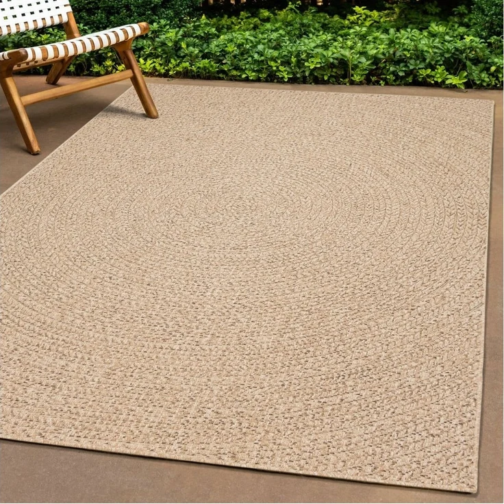 the carpet Teppich Kansas, rechteckig, Höhe: 1 mm, moderner robuster In und Outdoor Teppich Jute Look – Bild 1