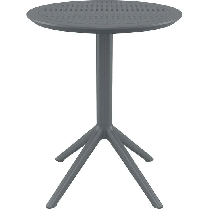 CLP Klapptisch wetterfest Sky klappbarer Gartentisch für den Außenbereich,Farbe:dunkelgrau;Form:rund – Bild 4