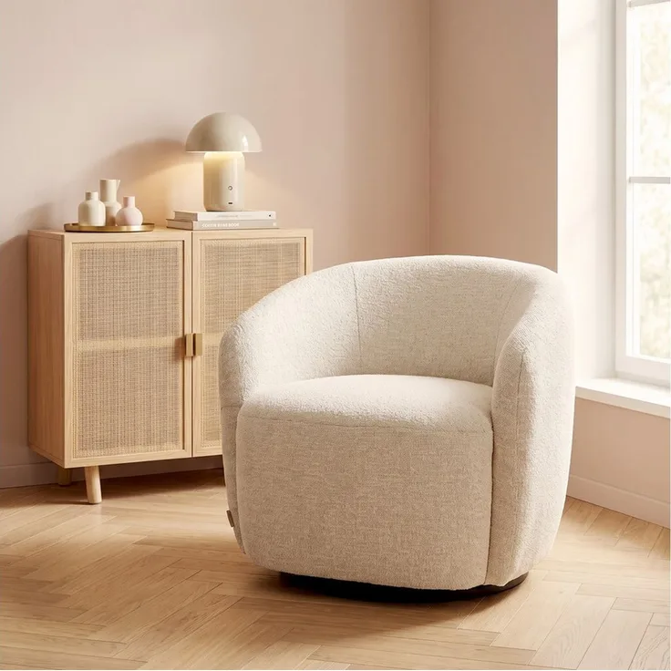 LeGer Home by Lena Gercke Drehsessel ZAYRA Lese-Sessel, TV-Sessel, Loungesessel, 360° drehbar, Webstoff