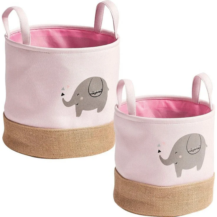 Zeller Present Aufbewahrungskorb Elefant (Set, 2 St), Niedliches Elefanten Tiermotiv – Bild 5