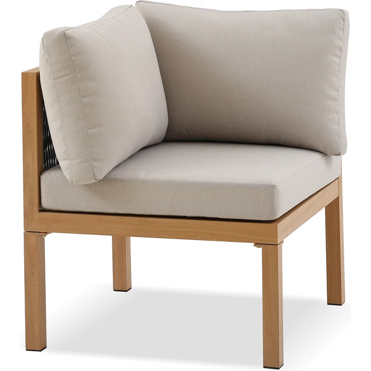 Gardissimo 'LUKA' Ecklounge, Aluminium-Gestell in Holz-Optik, Wasserabweisende Kissen – Bild 9