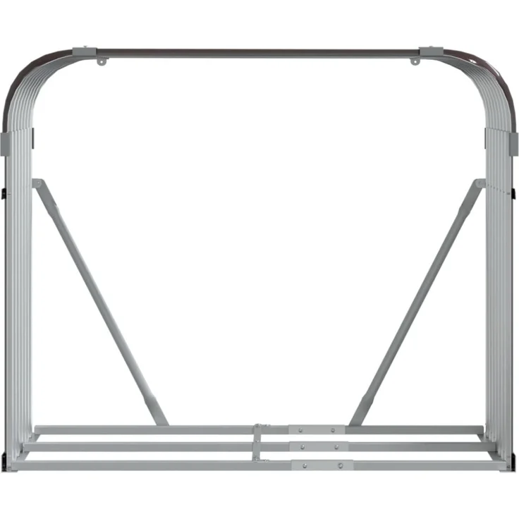 vidaXL Kaminholzunterstand Braun 120x45x100 cm Verzinkter Stahl 364573 – Bild 2