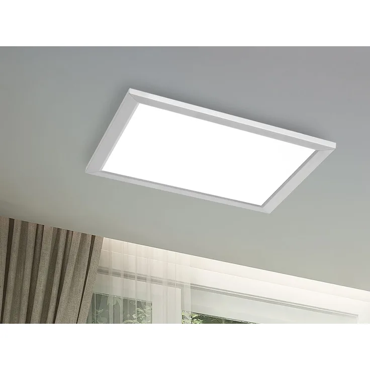 Trio Quadratische Deckenleuchte PHOENIX incl. 1x SMD, 15W · 1x1700lm, 3000K, nickel matt (674013007)