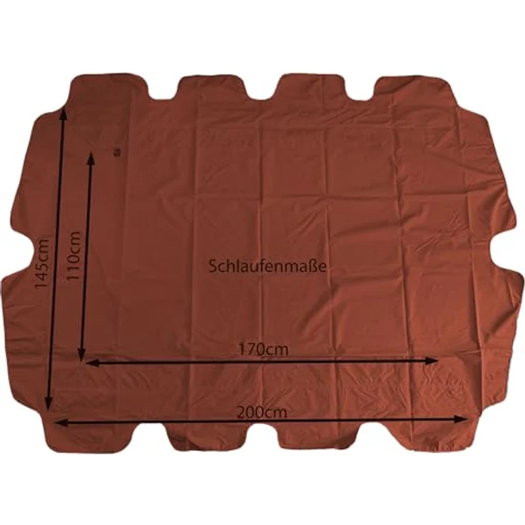Hollywoodschaukel Dachbezug 200x145 cm Rotorange Wasserdicht | Universal Ersatzdach Gartenschaukel 3 Sitzer | UV 50 Schaukel Dach Ersatz Bezug – Bild 5