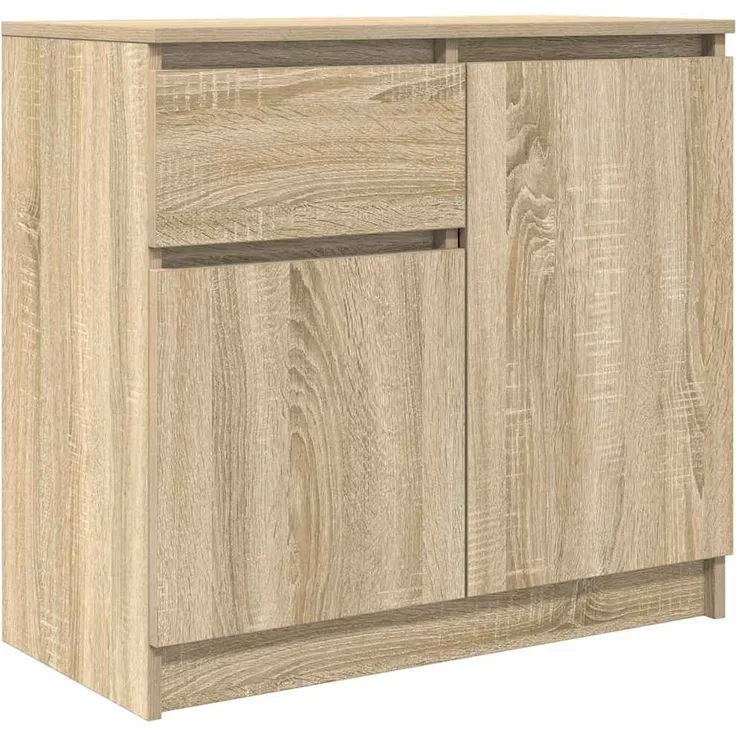 vidaXL Sideboard mit Schublade Sonoma-Eiche 71x35x65 cm Holzwerkstoff 861600