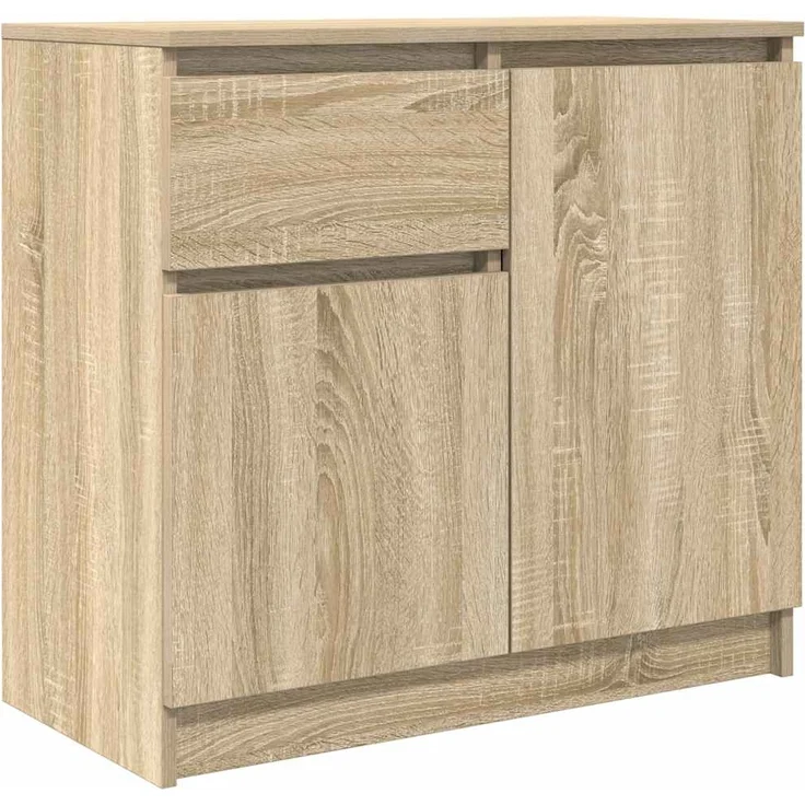 vidaXL Sideboard mit Schublade Sonoma-Eiche 71x35x65 cm Holzwerkstoff 861600 – Bild 1