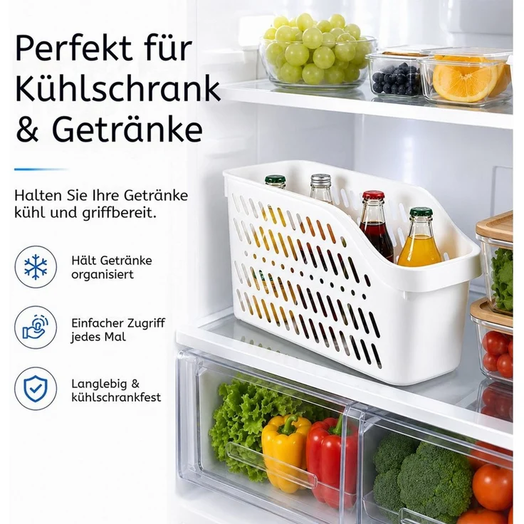 BlingBin Aufbewahrungskorb Aufbewahrungsbox mit Rollen Küchenschrank, Organizer und Aufbewahrung (3er Set, 3 St, Unterbecken Organizer,Mehrzweck Kunststoff Schrankkorb 36x19x13cm), Für Küche, Badezimmer, Küchenschrank, Kosmetik,Kinderzimmer,Büro – Bild 3