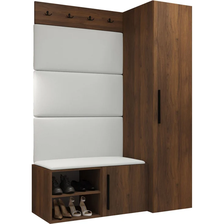 Garderoben-Set Mapreni II (Farbe: Nuss Warmia, Soft 017) – Bild 1