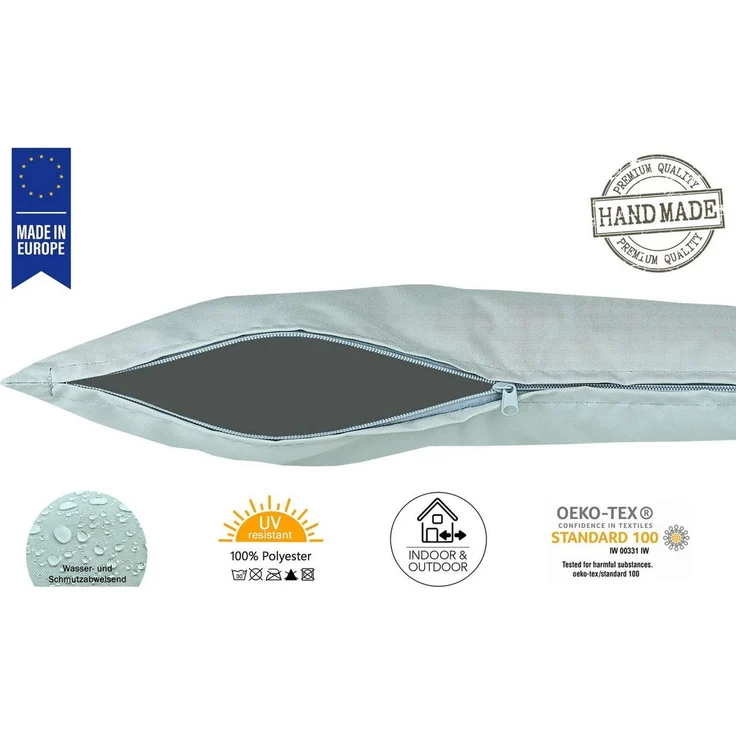 JACK Kissenbezüge 2er Set 50x50cm Outdoor Wasserfest, (2 Stück), 2x Kissenhülle, strapazierfähig, wasserabweisend, Innen & Außen – Bild 2