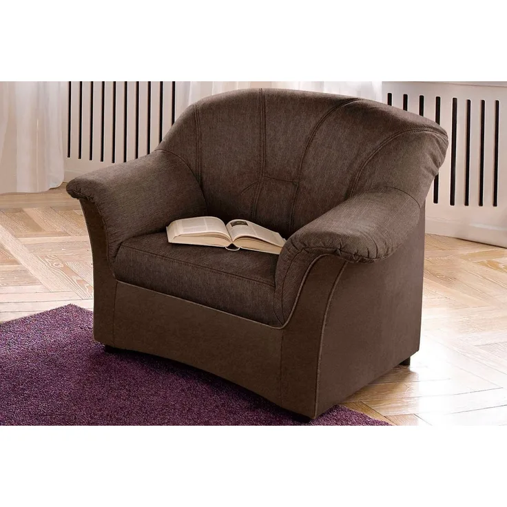 DOMO collection Sessel Flores, wahlweise mit Federkern (nicht bei Microfaser PRIMABELLE®-Struktur)