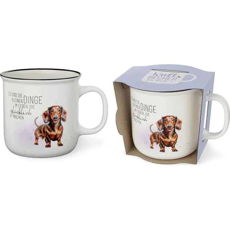 Kult-Becher Kaffeetasse Kaffee Tee Tasse 0,25l Geschenk la vida Dackel 9048051