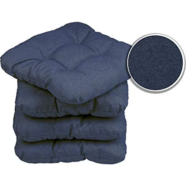sunnypillow Stuhlkissen 4er Set Stuhlkissen 40x40 cm Bequeme 8cm, Polsterauflage Auflage für Stühle / Bänke – Bild 2