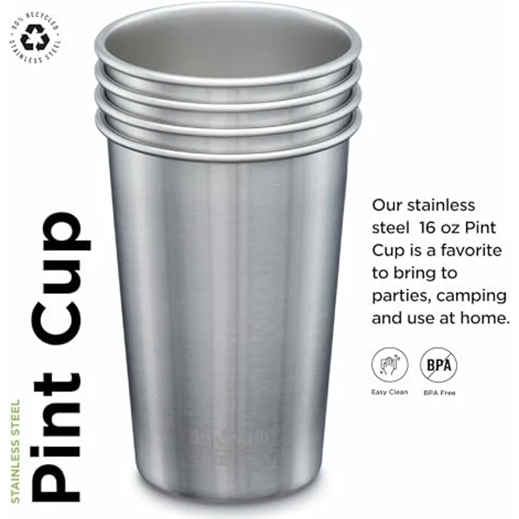 Klean Kanteen Set Edelstahlbecher 473 ml 4-tlg. – Bild 3