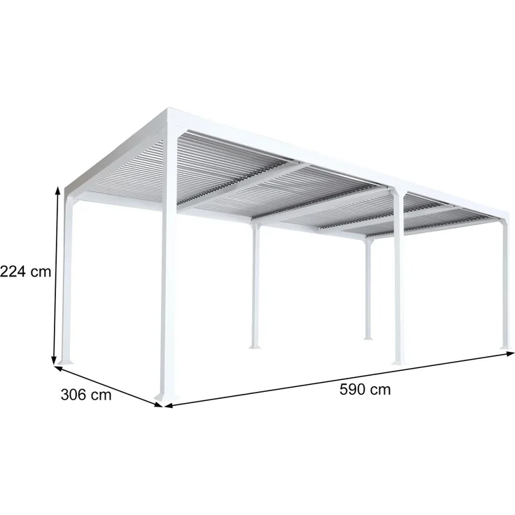 Mendler 'HWC-L41' Pergola ohne Seitenwände, Metall anthrazit, 3x6 m – Bild 3
