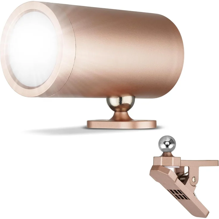 REV LED Wandleuchte - Wandlampe mit Akku & Bewegungsmelder, 180lm, kabellos, dimmbar, 360° drehbar. Wegeleuchte zum Mitnehmen - ideal für Camping, Garage & Keller, IP54, kupfer
