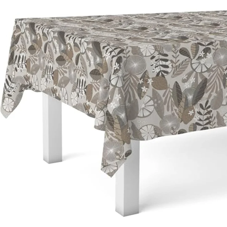 Wachstuchtischdecke, Mandarine, Braun, 250x140 cm – Bild 2